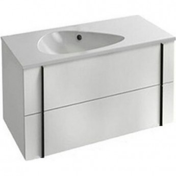 Раковина JACOB DELAFON NOUVELLE VAGUE 81х51 с тумбой белый лак Раковина JACOB DELAFON NOUVELLE VAGUE 81х51 с тумбой белый лак