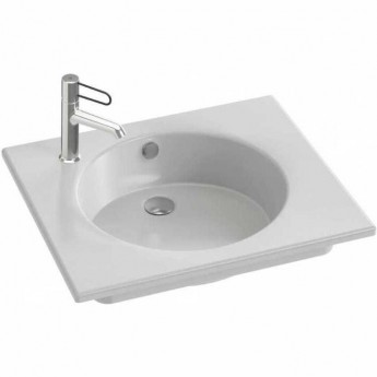 Раковина JACOB DELAFON ODEON RIVE GAUCHE EXBA112-Z-00 61x51 подвесная, встраиваемая белая Раковина JACOB DELAFON ODEON RIVE GAUCHE EXBA112-Z-00 61x51 подвесная, встраиваемая белая