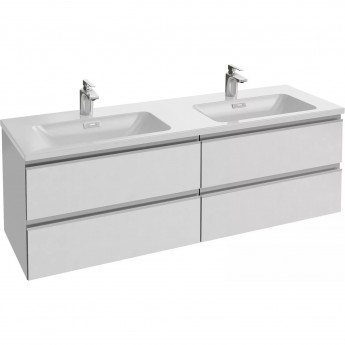 Раковина-столешница JACOB DELAFON EXAA112-00 140х46 с тумбой белый лак Раковина-столешница JACOB DELAFON EXAA112-00 140х46 с тумбой белый лак