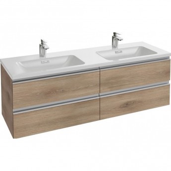 Раковина-столешница JACOB DELAFON EXAA112-Z-00 140х46 с тумбой ореховое дерево Раковина-столешница JACOB DELAFON EXAA112-Z-00 140х46 с тумбой ореховое дерево