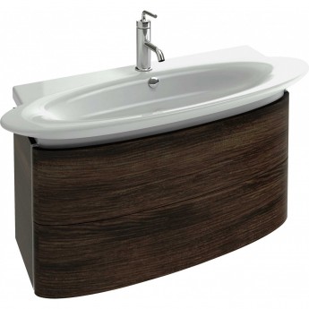 Раковина-столешница JACOB DELAFON PRESQU'ILE E4436-00 100х50 с тумбой палисандр шпон Раковина-столешница JACOB DELAFON PRESQU'ILE E4436-00 100х50 с тумбой палисандр шпон