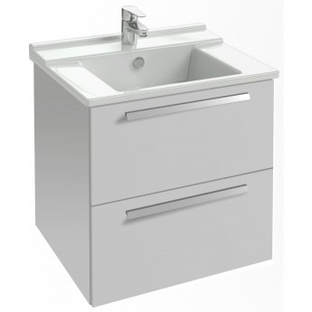 Раковина-столешница JACOB DELAFON STRUKTURA EXI112-00 60x48 с тумбой белый блестящий Раковина-столешница JACOB DELAFON STRUKTURA EXI112-00 60x48 с тумбой белый блестящий