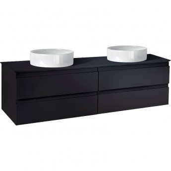 Тумба JACOB DELAFON MADELEINE EB2085-J53 для раковины со столешницей и подсветкой, черный матовый Тумба JACOB DELAFON MADELEINE EB2085-J53 для раковины со столешницей и подсветкой, черный матовый