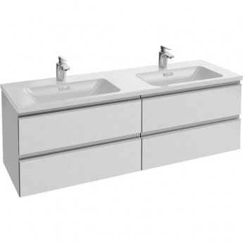 Тумба JACOB DELAFON VOX EXAA112-Z-00 с раковиной, 140 см белый блестящий Тумба JACOB DELAFON VOX EXAA112-Z-00 с раковиной, 140 см белый блестящий